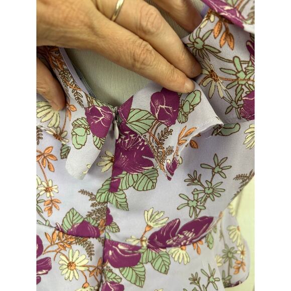 Lulus Women Sleeveless Midi Dress Wedding Formal Cocktail Preppy Purple Size XL - Picture 9 of 10